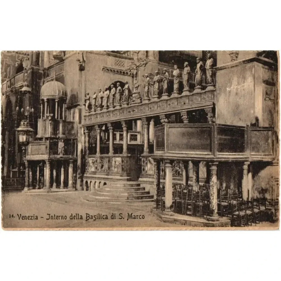 Venezia - Interno Della Basilica Di Saint. Marco Venice Italy Postcard - Picture 1 of 2